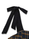 Dunkelkaffee 1950er Bogen Träger Plaid Kleid