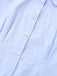 Hellblau 1970er Solide Tailliert Bluse