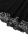 2PCS Schwarz 1950er Samt Spitze Slip Set & Höschen