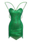 Grün 1970er Funkelnd Fee Kostüm Kleid Mit Flügel