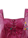 Lila 2PCS 1930er Hocus Pocus Spitze Blumen Top & Rock