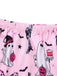 Dunkelrosa 1970er Halloween Boo Drucken Pyjama