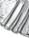 1970er Metallic V-Ausschnitt Plissiertes Mini Dress