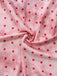 Rosa 1940er Satin Polka Dot Spitze Besatz Rückenfrei Nachthemd
