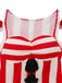 1960er Streifen Halloween Böser Clown Slip Kleid
