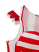 1960er Streifen Halloween Böser Clown Slip Kleid