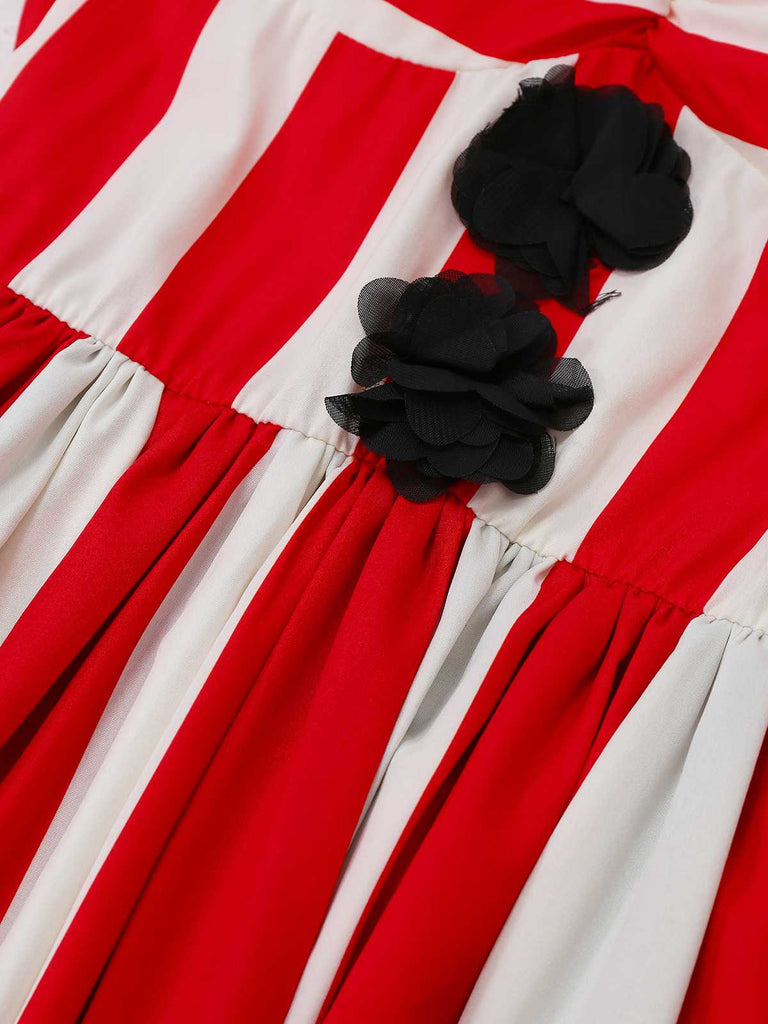 1960er Streifen Halloween Böser Clown Slip Kleid
