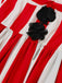 1960er Streifen Halloween Böser Clown Slip Kleid