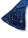 Blau 1970er Halloween Magician Cosplay Schlitz Kleid Mit Hut