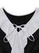 Schwarz & Weiß 1960er Rüschen Peplum Kleid
