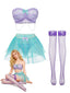 Lavendel 80er Dessous-Set im Fairycore-Stil aus Spitze und Netz
