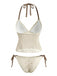 Hellgelbes 50er Tankini-Set mit Neckholder