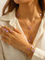 5PCS Fünfblättrig Blume Schmuck Set