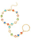 Mehrfarbiges Hand-Finger-Armband mit Strass-Herz