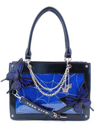 Gothic Schmetterling Spinnennetz Kette Handtasche