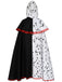 Schwarz & Weiß 1950er Halloween Hexen-Chloe Cape