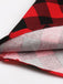 Rot 1950er Plaid Bogen Swing Kleid