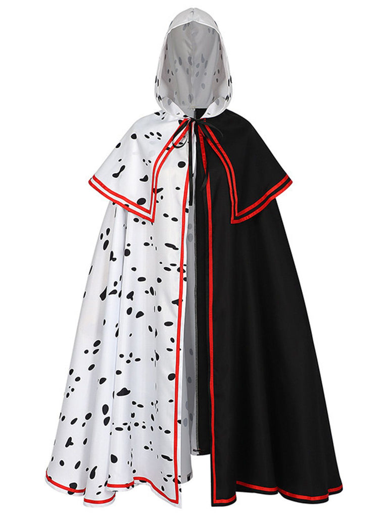 Schwarz & Weiß 1950er Halloween Hexen-Chloe Cape