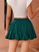 1980er Chiffon Rüschen Solide Mini Skirt