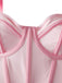 1940er Schnürung Bogen Netz Korsett Crop Camisole