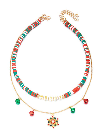 Weihnachten Geschichtet Beaded Glocken Halskette