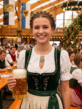 Halskette mit Blumen und Anhänger