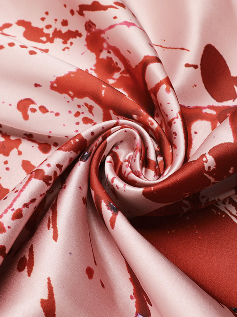 Schwarzes Halloween-Meerjungfrauenkleid mit Kürbis- und Geisterprint