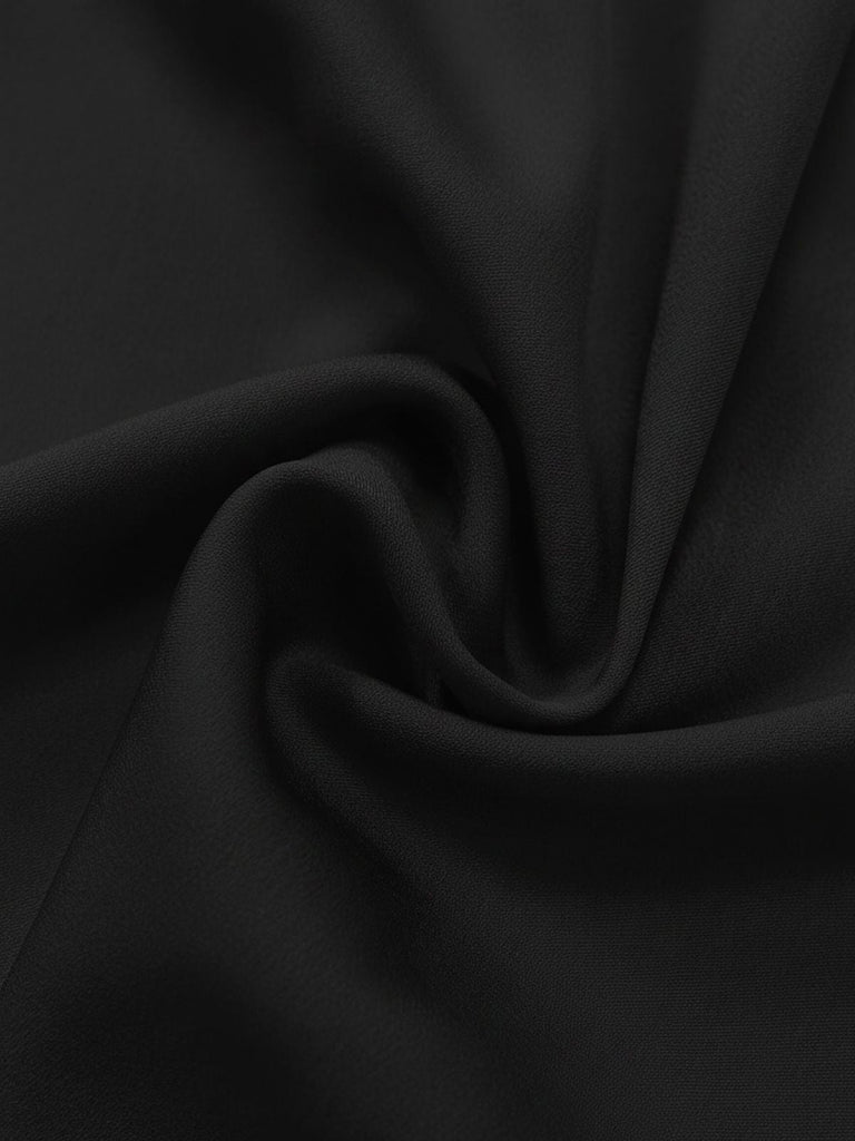 30er Satin-Maxikleid mit Spaghettiträger und Rüschen