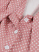 Rosa 50er Swingkleid mit Polka-Dots und Schleife