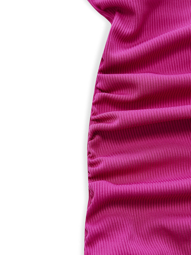 50er Badeanzug mit Rüschen und Cut-out