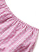 Rosa 1960er Bogen Gingham Rüschen Pyjama Set