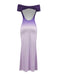 Lila 30er schulterfreies Maxikleid mit rückenfrei und Ombre