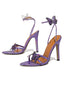 Lila High Heels mit 3D-Schmetterling und spitzer Zehenpartie