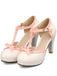 Rosa Retro Bogen Dekor Hoher Absatz Schuhe