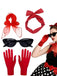 Retro Marienkäfer Accessoire-Set mit Polka-Dots