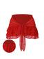 Rot 1960er Solide Chiffon Rock Cover-Up