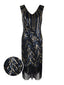 Blau 1920ER FRANSEN PAILLETTEN PARTY KLEID