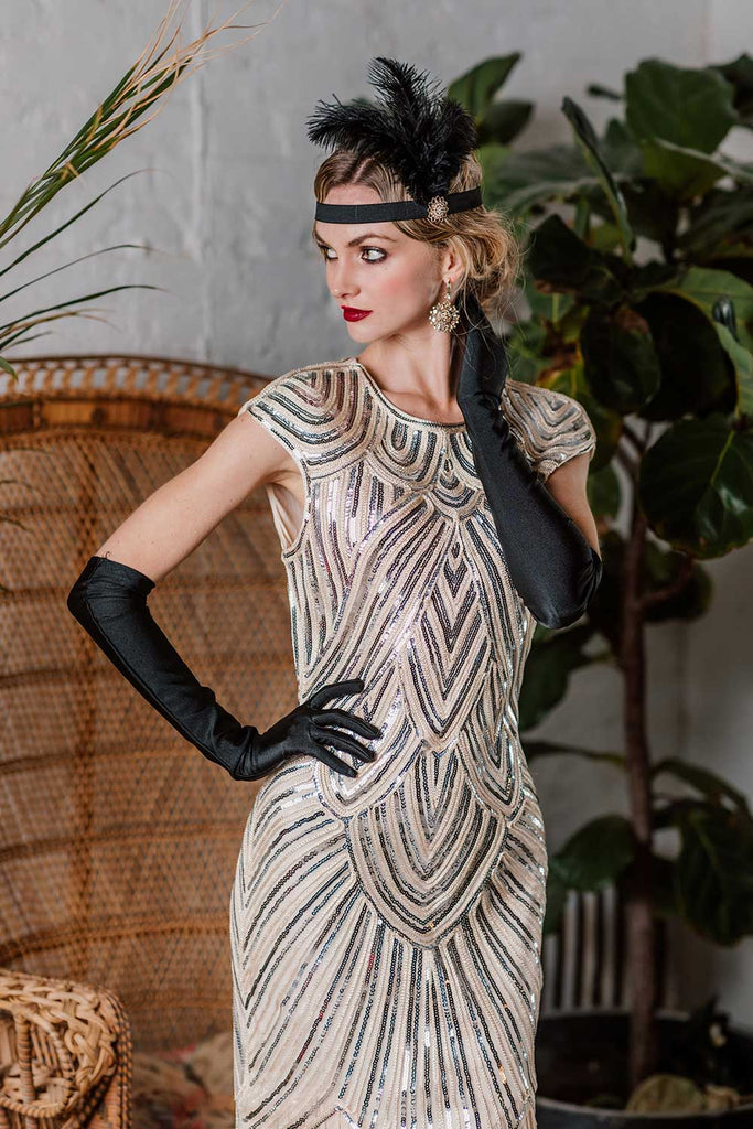 1920ER VINTAGE PAILLETTEN PARTY KLEID