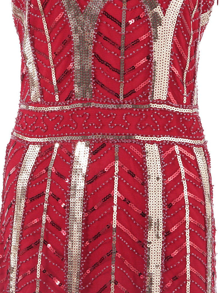 1920ER VINTAGE FRANSEN PAILLETTEN PARTY KLEID