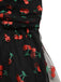 Grün 1950er Gänseblümchen Netz Swing Kleid