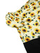 [Vorverkauf] Gelb 1930er Sonnenblume Schräger Hals Jumpsuit