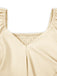 1930er Solide V-Ausschnitt Taille Rüschen Kleid