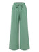 2PCS 1940er Weiß Revers Palmen Bluse & Grün Falten Hosen