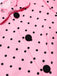 [Vorverkauf] Rosa 1950er Polka Dot Bogen Romper