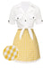 [Vorverkauf] 2PCS 1960er Revers Binden Bluse & Plaid Rock