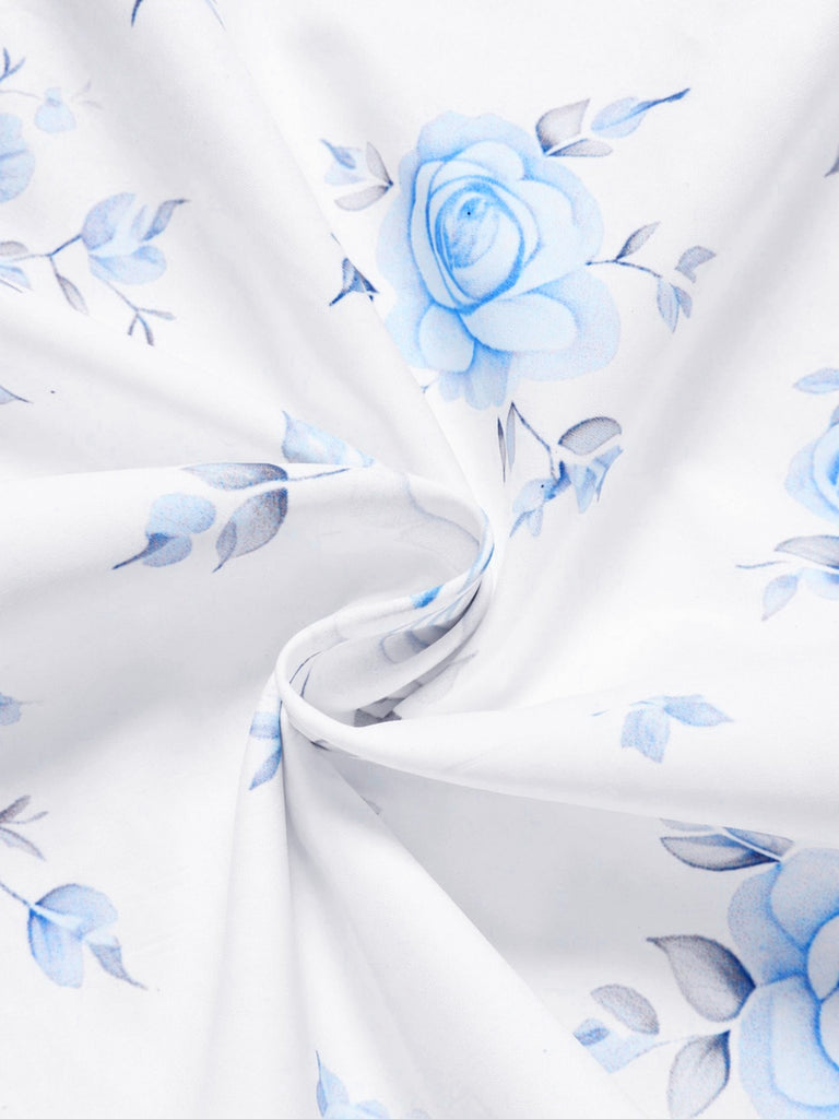 Rosa 1950er Bootskragen Antiquität Blumen Kleid