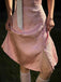 Rosa 1940er Tief V-Ausschnitt Schmetterling Satin Kleid