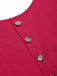 2PCS 1940er Solide Rüschen Tank Top & Gerade Hosen