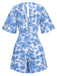 1930er V-Ausschnitt Ölgemälde Blumen Romper