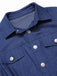 Cowgirl Blau 1970er Solide Baumwolle Ärmellos Denim Romper